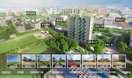 武漢市儀表電子學(xué)校全景攝影